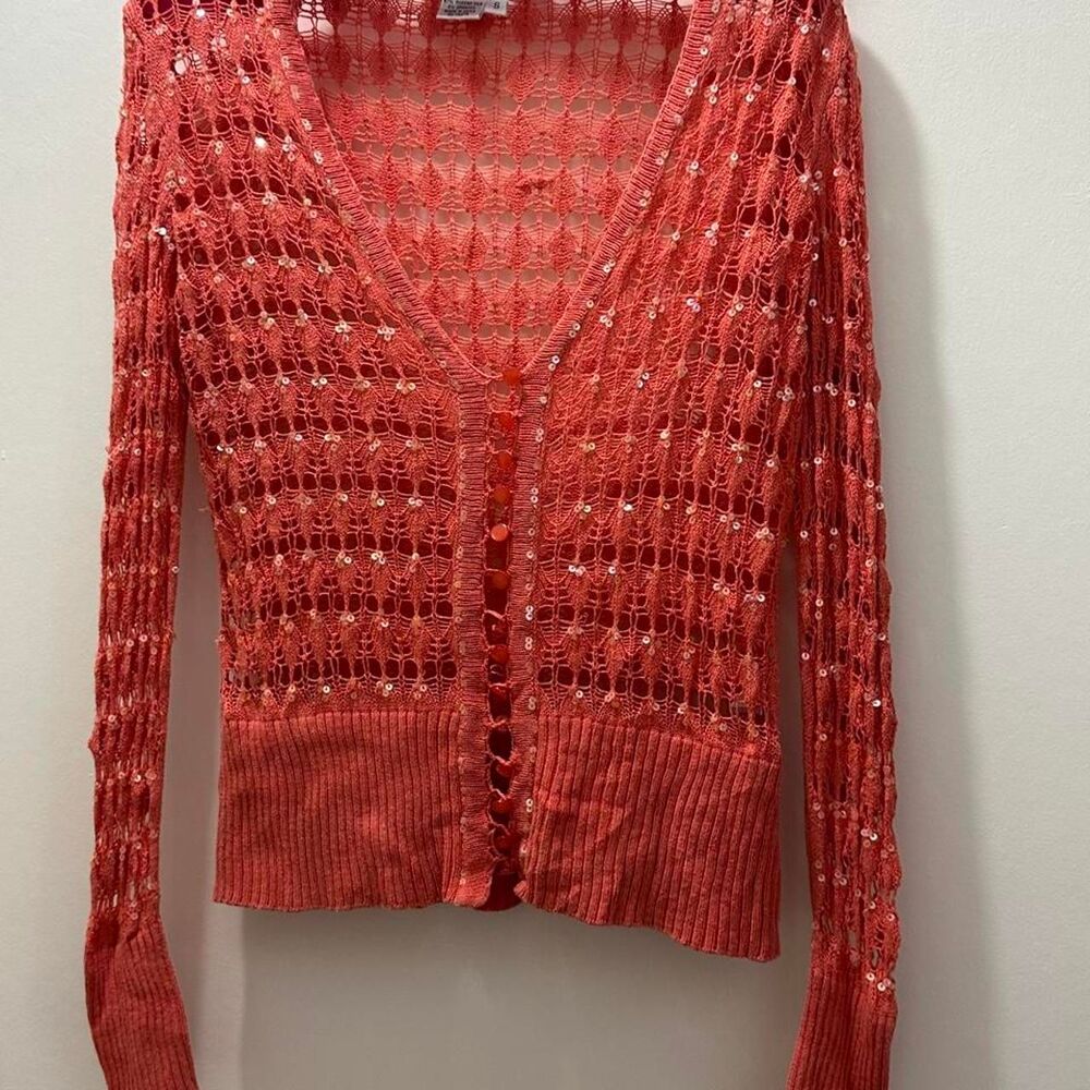 Cache Women's Orange and Pink Cardigan